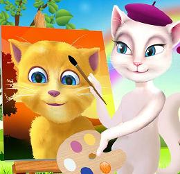 Play Talking Angela Painting Ginger game