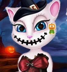 Play Talking Angela Halloween Makeover game