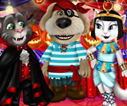 Play Talking Tom And Angela Halloween Party game