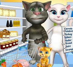 Play Tom Family Shopping And Cooking game