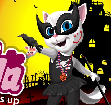 Play Halloween Talking Angela Dress Up game