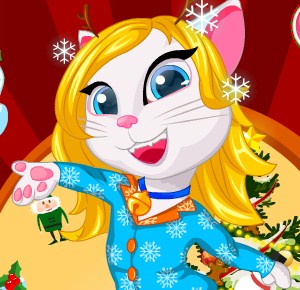 Play Angela Christmas Pyjama Party game