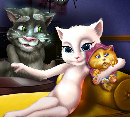 Play Talking Angela And The Newborn Baby game